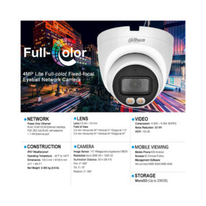 CAMERA DH-IPC-HDW2439TP-AS-LED-S2 4MP IP DAHUA