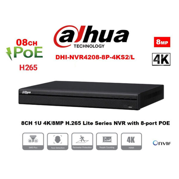 RECORDER DHI-NVR4208-8P-4KS2/L DAHUA