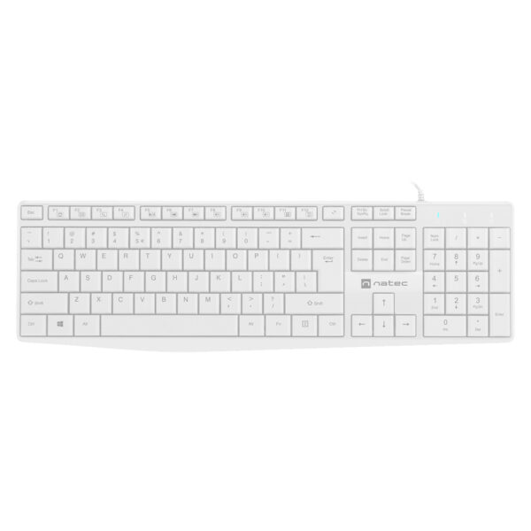 NATEC NAUTILUS SLIM WHITE KEYBOARD